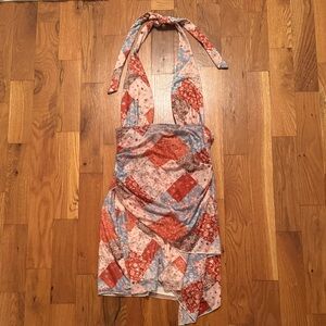 Patchwork Halter Dress